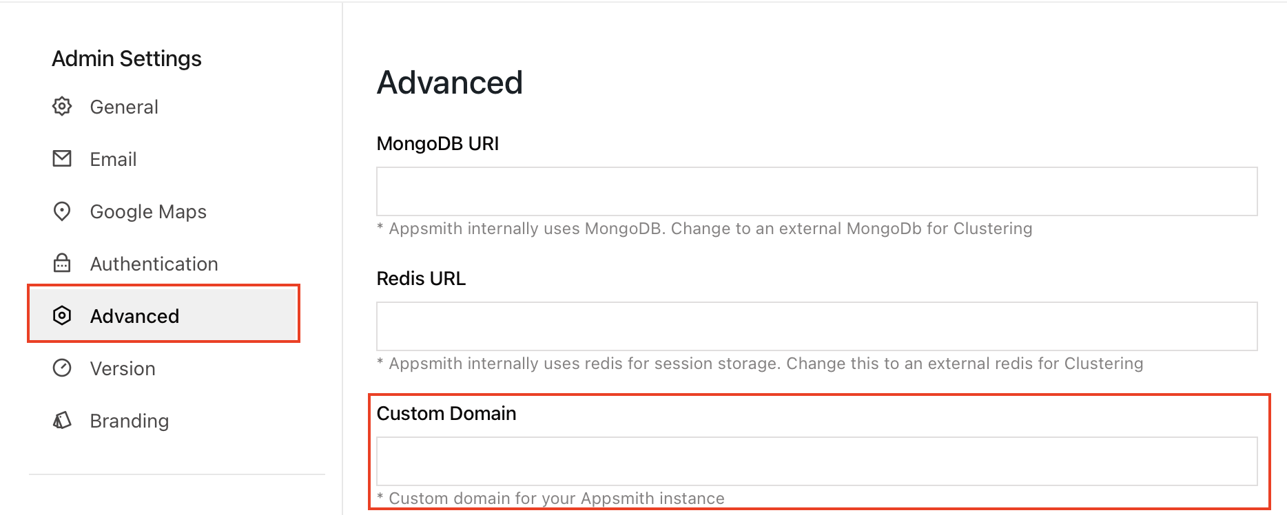 Setup your custom domain using Admin settings